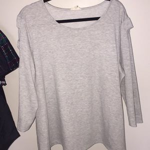 Grey bow sleeved top!
